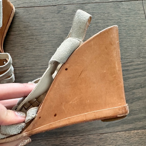 Sigerson morrison wedge sandals in suede and leather - Picture 4 of 7